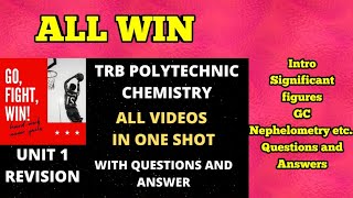 TRB polytechnic chemistry full revision  Unit 1  Analytical techniques and analytical chemistry [upl. by Milan274]