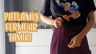 Patlamış Fermuar Tamiri  Fermuar elciği nasıl takılır Kendin Yap  DIY [upl. by Ylrahc]