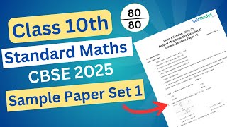 CBSE Class 10 Standard Maths Sample Paper 2025  Standard Maths Sample Paper 202425 CBSE Class 10 [upl. by Hilleary421]