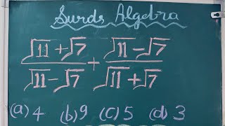 Algebra Surds and Indices Surds Algebra  surds simplification  maths ssc rrb cgl sscmts [upl. by Sikorski]