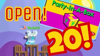 Growtopia  Opening 20 Partyinabox LUCKY AND FUNNY 😂 MUST WATCH Anniversary 5th year [upl. by Octavius]