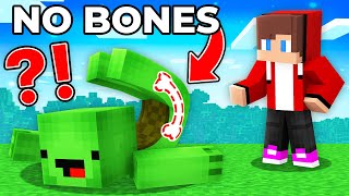 Mikey and JJ have NO BONES  Maizen Minecraft Animation [upl. by Aisitel]