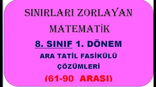 ARA TATİL 8SINIF MATEMATİK 1DONEM SORU FASİKÜLÜ ÇÖZÜMLERİ 6190 ARASI [upl. by Madancy]