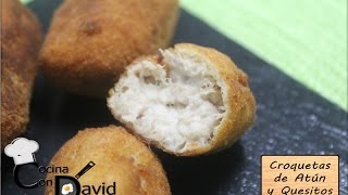 Croquetas de Atún y Quesitos  Sin Bechamel  Fáciles y Rápidas [upl. by Yrred]