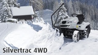 Rasentraktor Silvertrac 4WD im Winterdienst  selbst ohne Schneeketten nicht aufzuhalten [upl. by Ellerud]