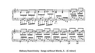 Aleksey Stanchinsky  Songs without Words 3  C minor [upl. by Navoj]