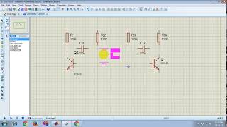 Astable MultiVibrator using Transistor Logic in PROTEUS [upl. by Luar]