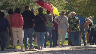 Early voters in Dallas County wait in line for more than 2 hours on Monday [upl. by Juan274]