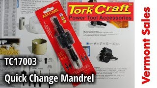 Tork Craft Quick Change Mandrel Accessory [upl. by Yelsnia]