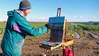 Plein Air Painting in a Frozen Field [upl. by Anivram]