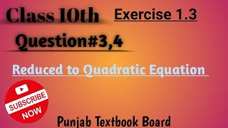 Math Class 10th  Exercise 13Question34  Science Group  Punjab Textbook Board📚📘 [upl. by Ativla939]