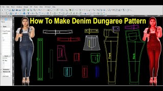 How To Make Dungarees  Easy Free Dungaree Pattern  DIY Dungaree Tutorial Pattern Making Tutorial [upl. by Fendig]