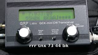 CW on 7033 MHz using QCXmini QRP  SOTA activation  Mt Ainslie VK1AC040 [upl. by Nerred]