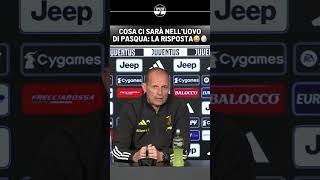 LAZIO JUVENTUS  Cosa ci sarà nell’uovo di Pasqua risposta tutta da ridere di ALLEGRI😅🍫 shorts [upl. by Leiria]