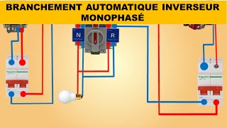 BRANCHEMENT AUTOMATIQUE INVERSEUR MONOPHASÉ [upl. by Irat338]