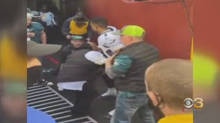 4 Eagles fans suiting Washington Commanders after scare in stands last season [upl. by Zannini]