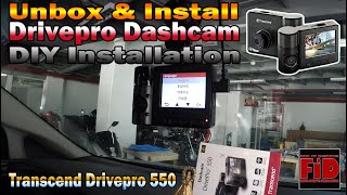 Transcend Drivepro 550 Dashcam Unboxing amp DIY installation guide [upl. by Nauwaj]