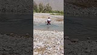 Deep water crossing by motorcycle [upl. by Lled]