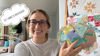 Easy 16 patch quilt plus tips for chain piecing blocks VLOG [upl. by Ynabe]