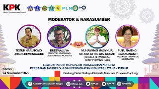 HAKORDIA 2022  SEMINAR PERAN MCP DALAM PENCEGAHAN KORUPSI [upl. by Cleodal]