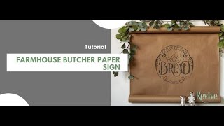 EASY DIY Farmhouse Butcher Paper Kitchen Sign [upl. by Imij]