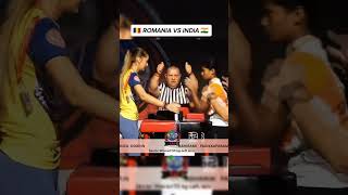 ROMANIA🇷🇴 Vs INDIA🇮🇳 armwrestling armwrestler armwrestlingchamp sport india shorts like [upl. by Ruffo]