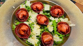 Antipasto delle festecappelletti di bresaola [upl. by Ecnal]