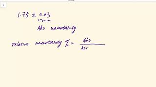 Absolute Uncertainty vs Relative Uncertainty  Analytical Chemistry [upl. by Oibaf22]