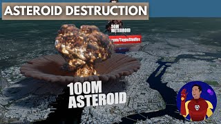 Asteroid Impact Destruction Comparison [upl. by Midis816]