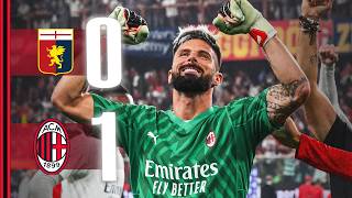 From Pulisics goal to Girouds save  Genoa 01 AC Milan  Highlights Serie A [upl. by Yrelav]