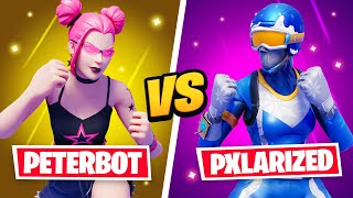 The Ultimate Fortnite 1v1  Pxlarized vs Peterbot [upl. by Ytsim]