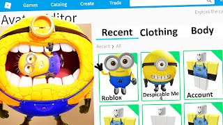 MAKING DESPICABLE ME 4 MEGA MINION a ROBLOX ACCOUNT [upl. by Leirud]