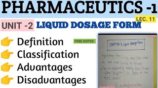 Liquid dosage forms ।। Classification ।। Advantages and Disadvantage । PHARMACEUTICS । Bpharm [upl. by Trill102]