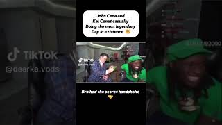 Kai cenat and John cena does legendary handshake [upl. by Aciraj]