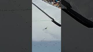 Wipe Out On His Landing Ski Jumper Goes Down skijumping pinemountain skijump  Jason Asselin [upl. by Foscalina735]