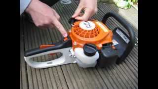 Stihl hs 45 Start Up [upl. by Euqinmod]