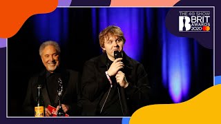 Lewis Capaldi wins Song of the Year  The BRIT Awards 2020 [upl. by Aynwad]