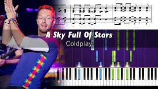 Coldplay  A Sky Full of Stars  Accurate Piano Tutorial with Sheet Music [upl. by Indira]