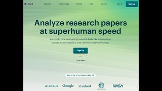 Elicit Demo Use for literature review in Scientfic Research [upl. by Eilis]