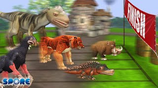 Dino vs Animal Race 4  Dino vs Animal S4  SPORE [upl. by Adiraf]