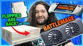 HW News  Intel Battlemage Imminent AI Rant Arrow Lake quotFixquot Xbox Handheld Floppy Case [upl. by Yelha]