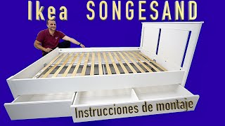 Instrucciones de montaje de la cama Ikea SONGESAND [upl. by Noynek19]