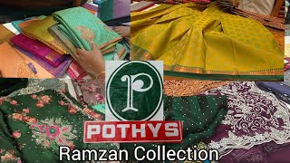 Different Varieties of Sarees in One Video  Pothys Ramzan Saree Collection 2023 Designer SoftSilk [upl. by Ronile806]