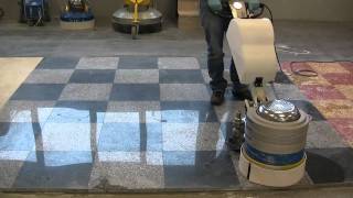 Granite floors grinding and polishing with Klindex Levighetor [upl. by Aicenev]