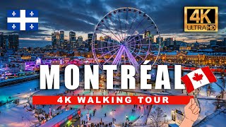 Heavy Snow in Montréal 🇨🇦 4K City Walk Amid Quebec’s Winter Charm HDR60fps [upl. by Ingelbert474]