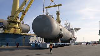 Succesful receipt of 5 heavylift bullets for Ineos Project One through Gosselin [upl. by Alema318]