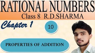 Associativity property of addition of Rational numbers of class 8 of R D Sharma 10th video [upl. by Immak129]