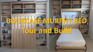 A DIY Murphy Bed Bookcase Build  Woodworking [upl. by Etnuaed489]