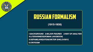 Russian Formalism Formalist CriticismFormalism Theory [upl. by Anevad]