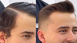 Pasó a paso de corte de pelo a tijera y máquina hombres hairstyle tutorial barber clasicos [upl. by Attirb]